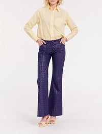 4qty RELIQUAT 90€ 12,5%  / Pantalon flare Charlotte - Blue Navy