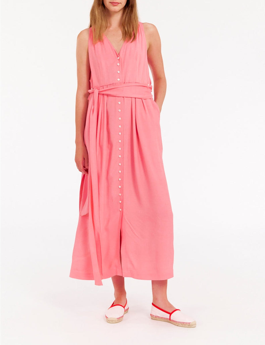 11qty RELIQUAT 90€ 0%  / Robe longue Ambre ajustée - Pink