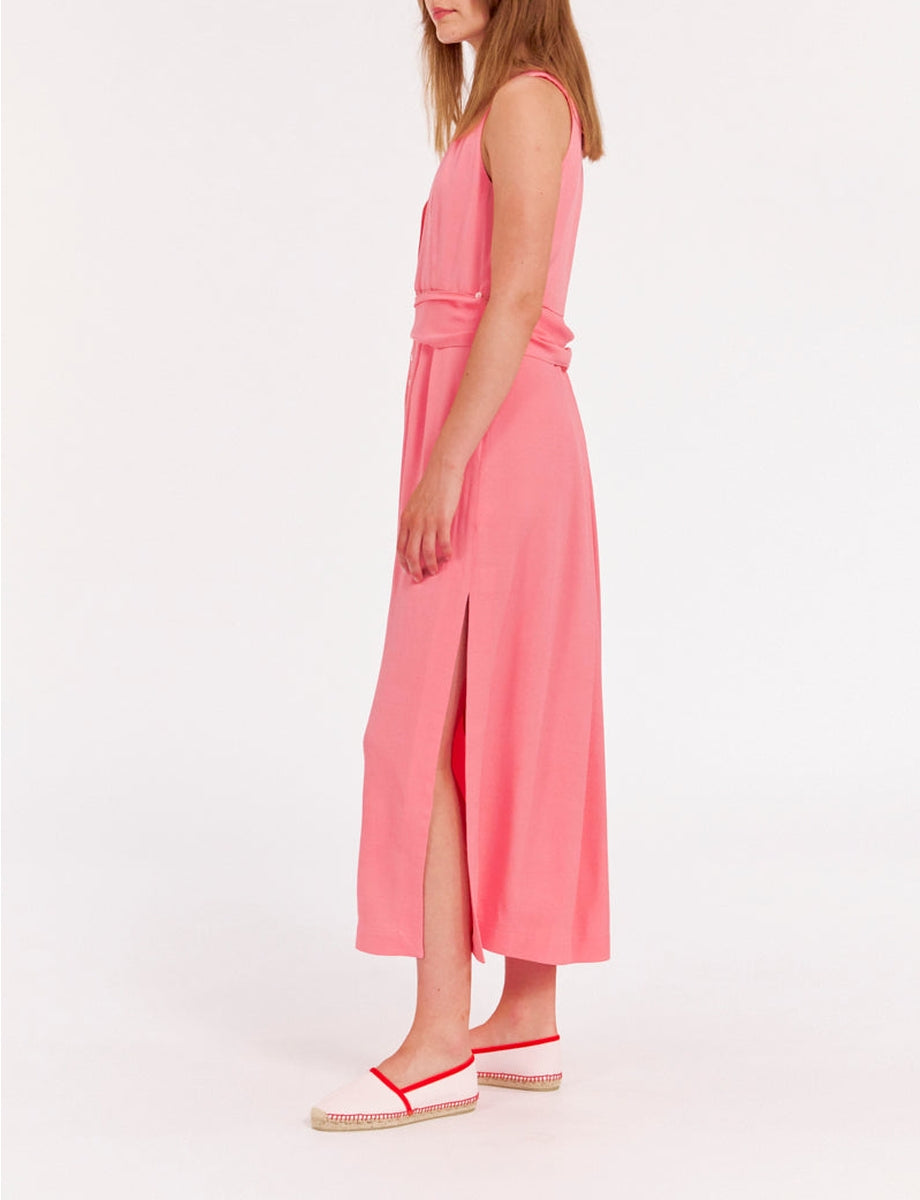 11qty RELIQUAT 90€ 0%  / Robe longue Ambre ajustée - Pink