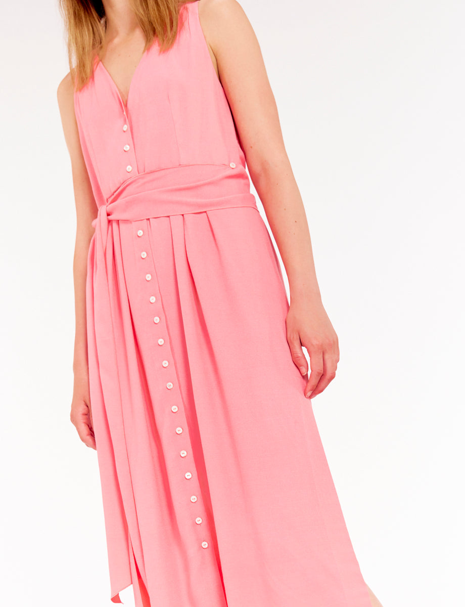 11qty RELIQUAT 90€ 0%  / Robe longue Ambre ajustée - Pink