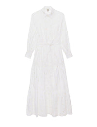 26qty RELIQUAT 150€ 3,7%  / Robe longue Lena évasée - White
