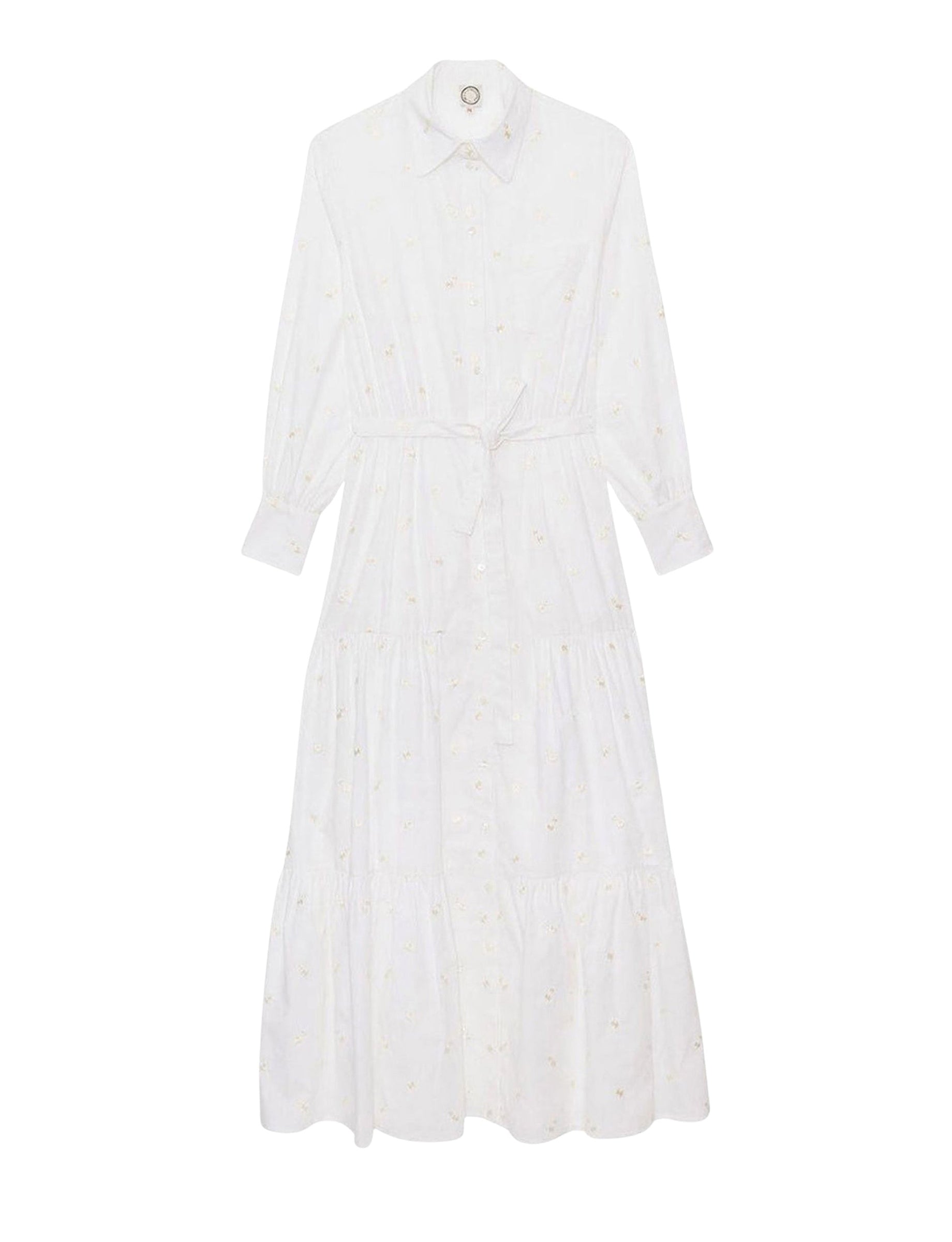 26qty RELIQUAT 150€ 3,7%  / Robe longue Lena évasée - White