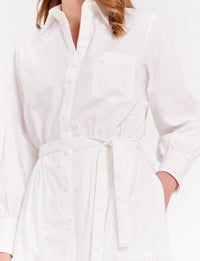 26qty RELIQUAT 150€ 3,7%  / Robe longue Lena évasée - White