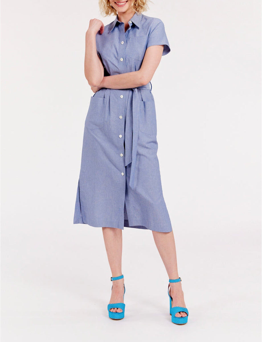 2qty RELIQUAT 90€ 0%  / Robe chemise Ethel - Grey Blue