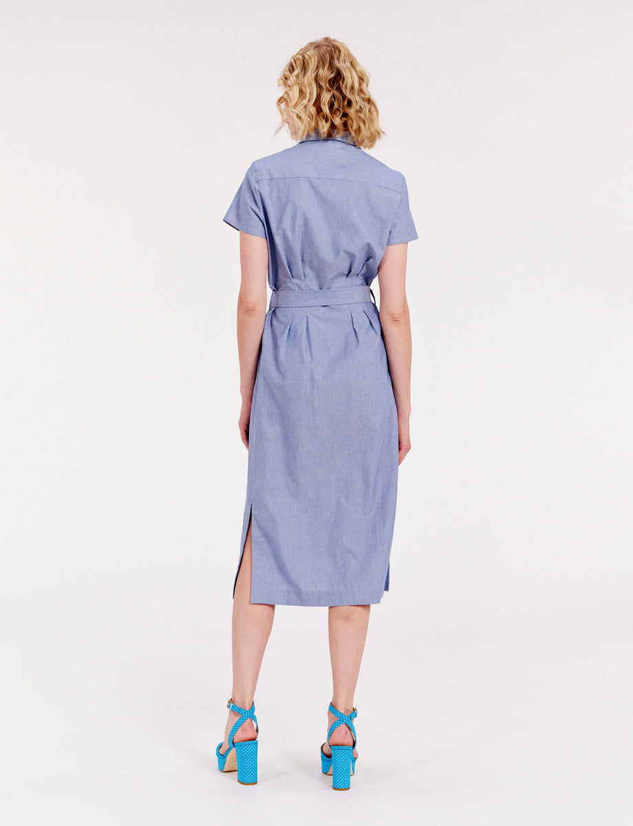 2qty RELIQUAT 90€ 0%  / Robe chemise Ethel - Grey Blue