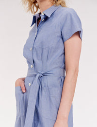 2qty RELIQUAT 90€ 0%  / Robe chemise Ethel - Grey Blue
