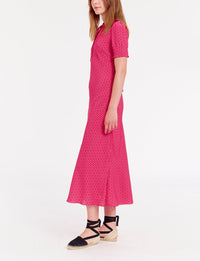6qty RELIQUAT 90€ 20%  / Robe mi-longue Cerise - Menton Pink