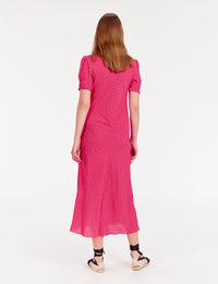 6qty RELIQUAT 90€ 20%  / Robe mi-longue Cerise - Menton Pink