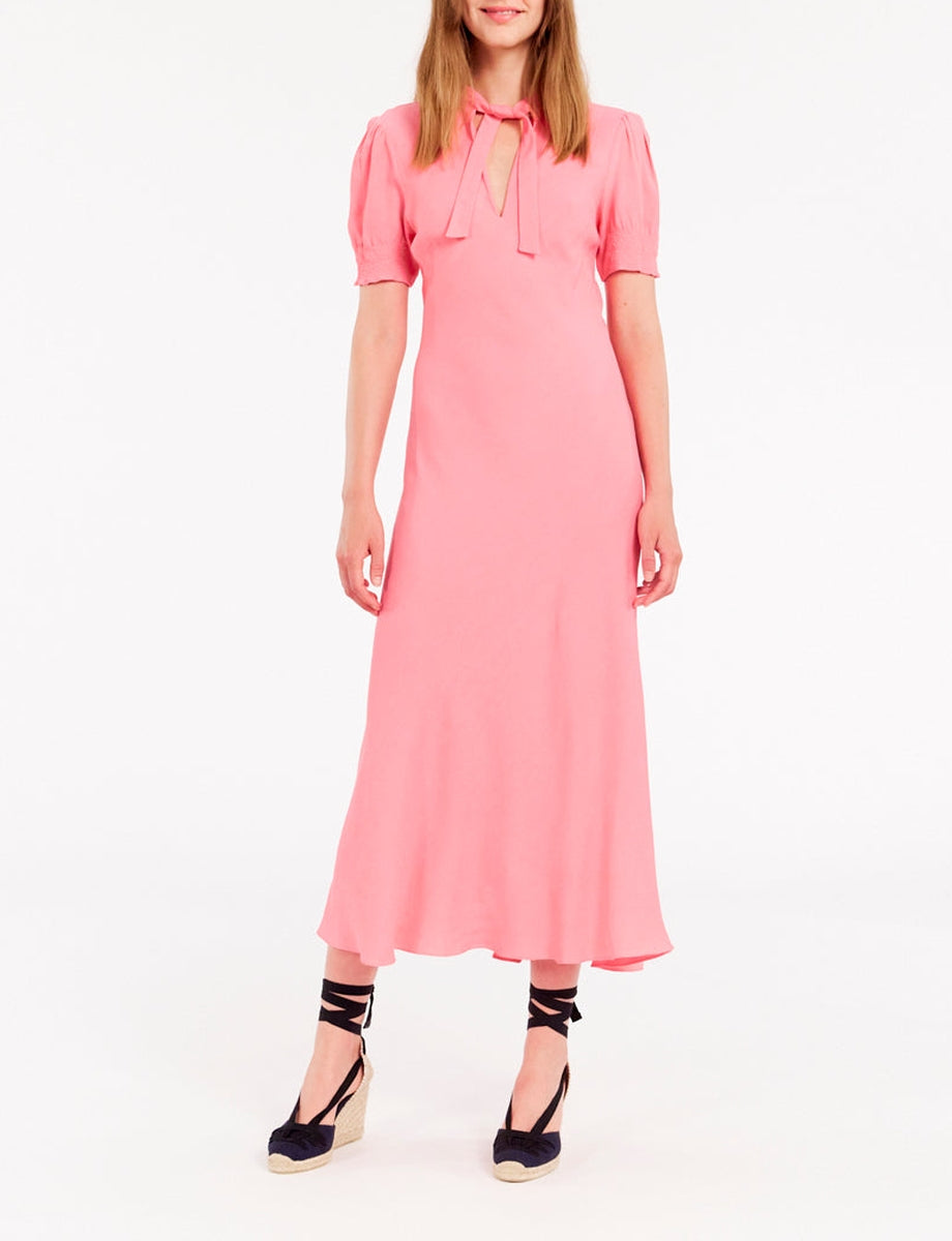 16qty RELIQUAT 90€ 3,6%  / Robe mi-longue Cerise - Pink