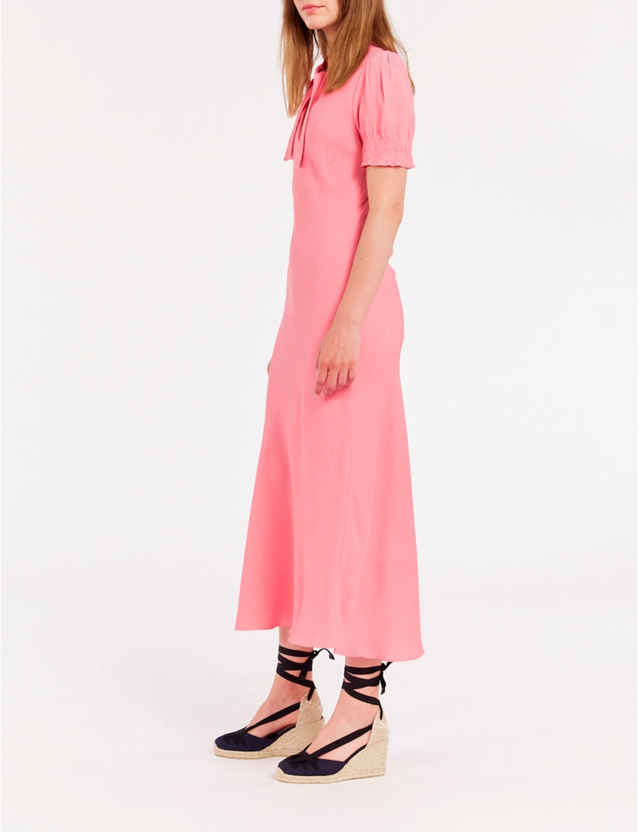 16qty RELIQUAT 90€ 3,6%  / Robe mi-longue Cerise - Pink