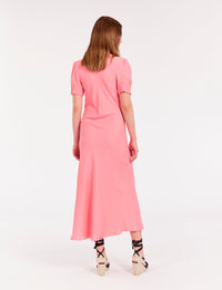 16qty RELIQUAT 90€ 3,6%  / Robe mi-longue Cerise - Pink