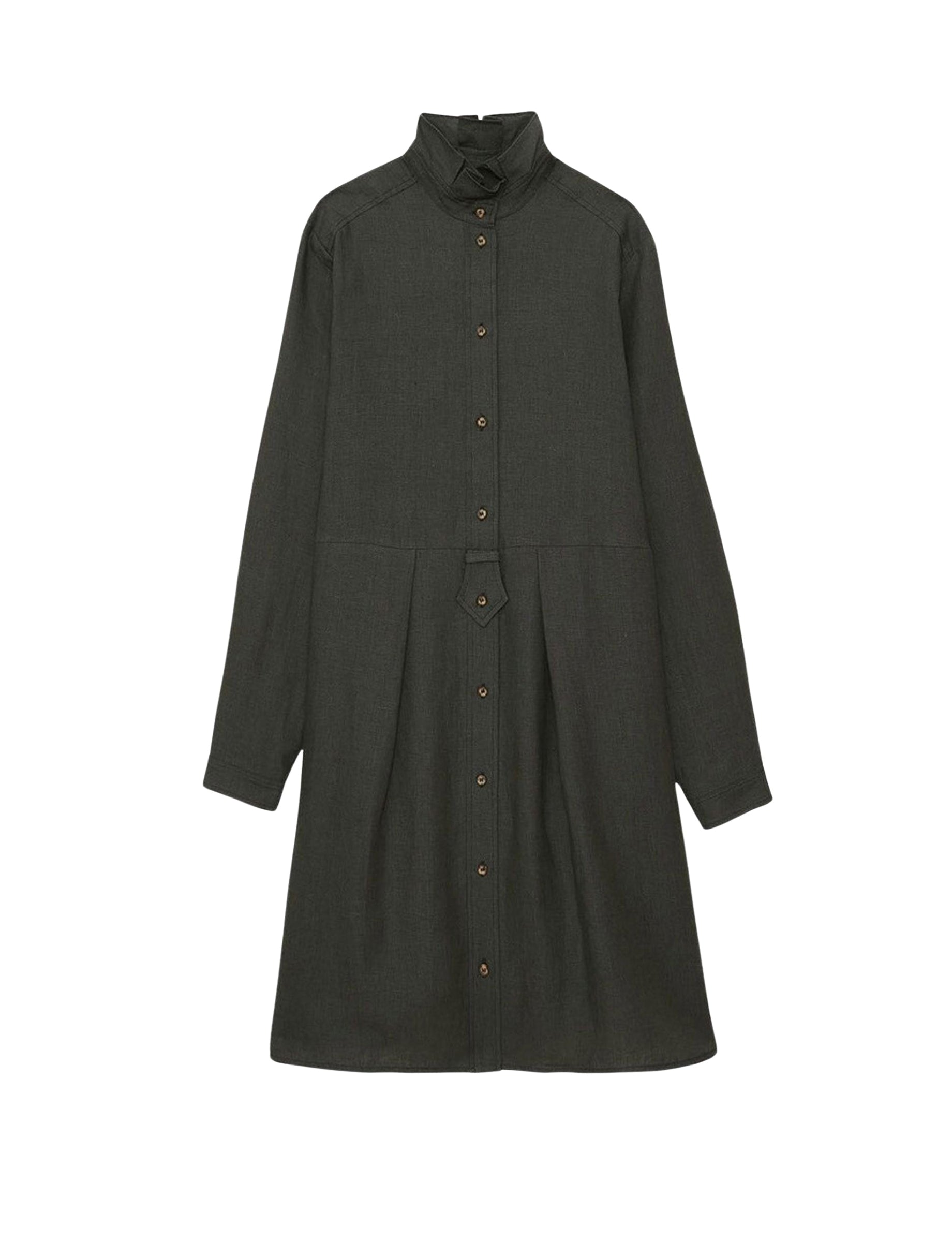 6qty RELIQUAT 90€ 0%  / Robe fluide Monica en lin - Green Dark