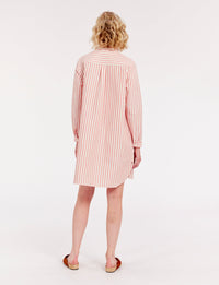 1qty RELIQUAT 90€ 20%  / Robe fluide Monica en lin - Ecru Red