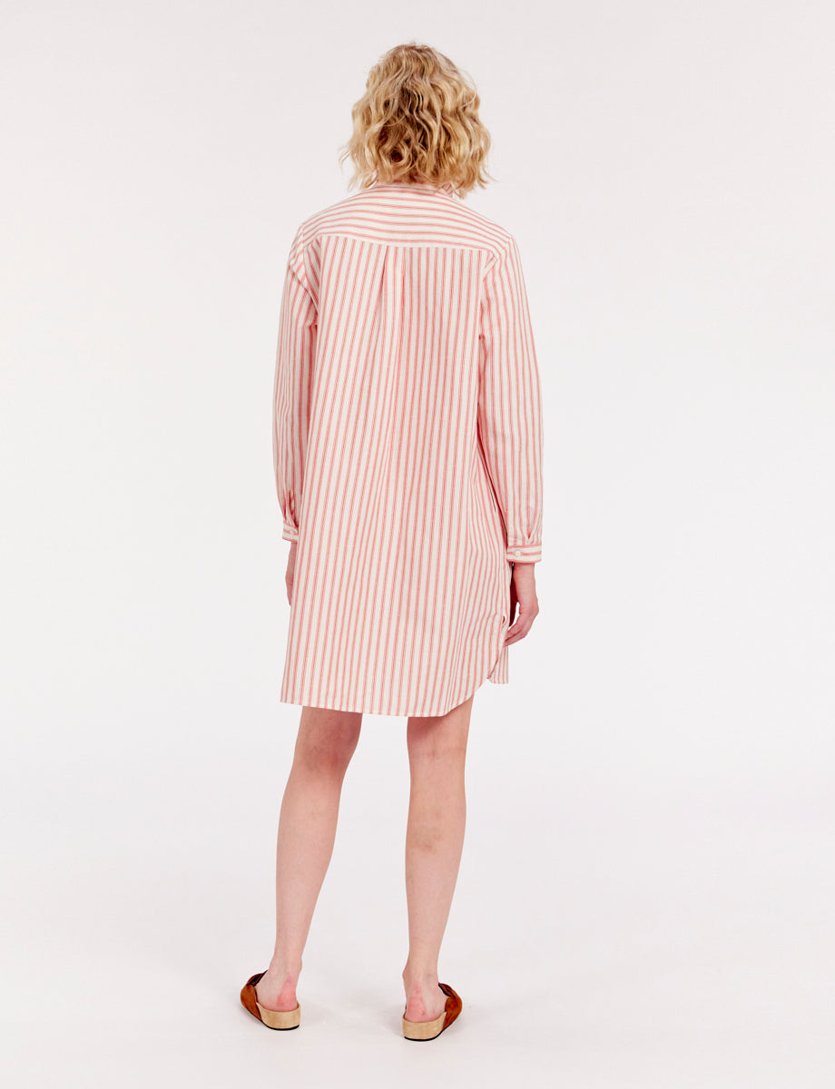 1qty RELIQUAT 90€ 20%  / Robe fluide Monica en lin - Ecru Red