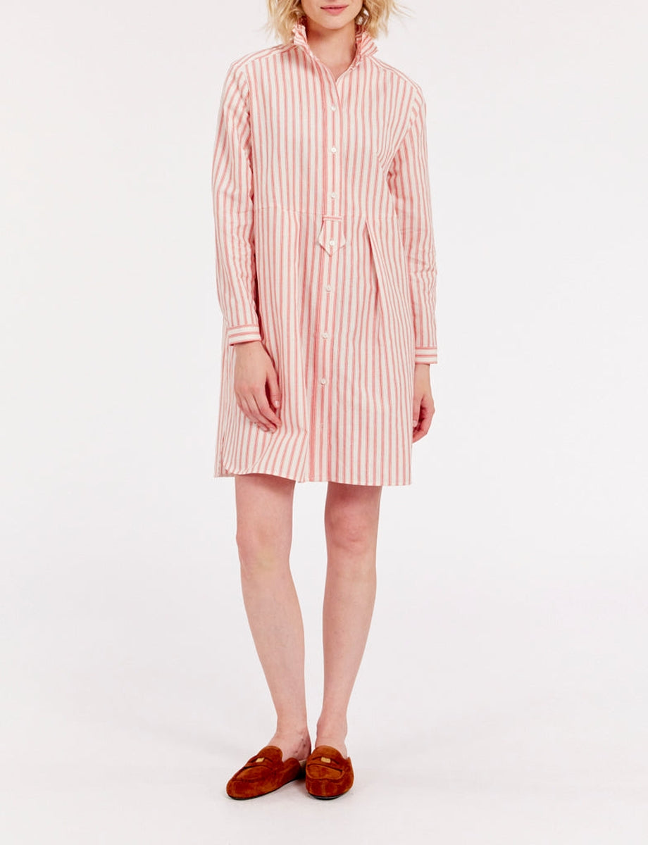 1qty RELIQUAT 90€ 20%  / Robe fluide Monica en lin - Ecru Red