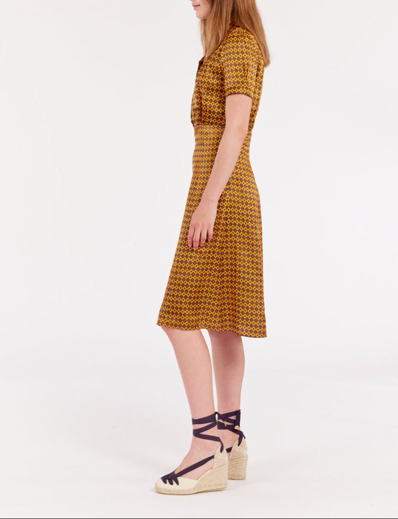 1qty RELIQUAT 120€ 100%  / Robe cintrée Angèle en soie mélangée - Bellegarde