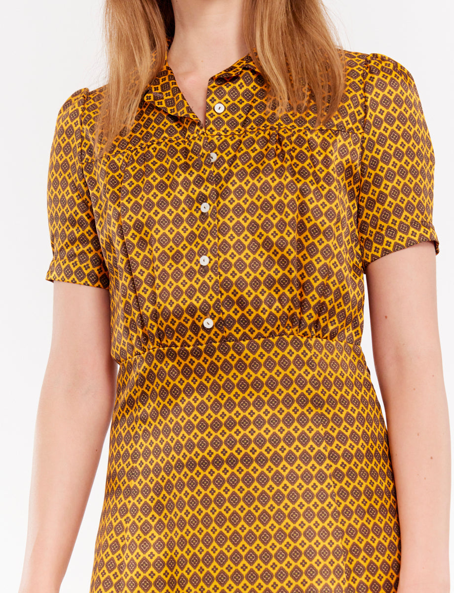 1qty RELIQUAT 120€ 100%  / Robe cintrée Angèle en soie mélangée - Bellegarde