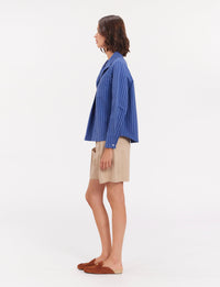 11qty RELIQUAT 80€ 6,3%  / Chemise oversize Noa en lin - Blue