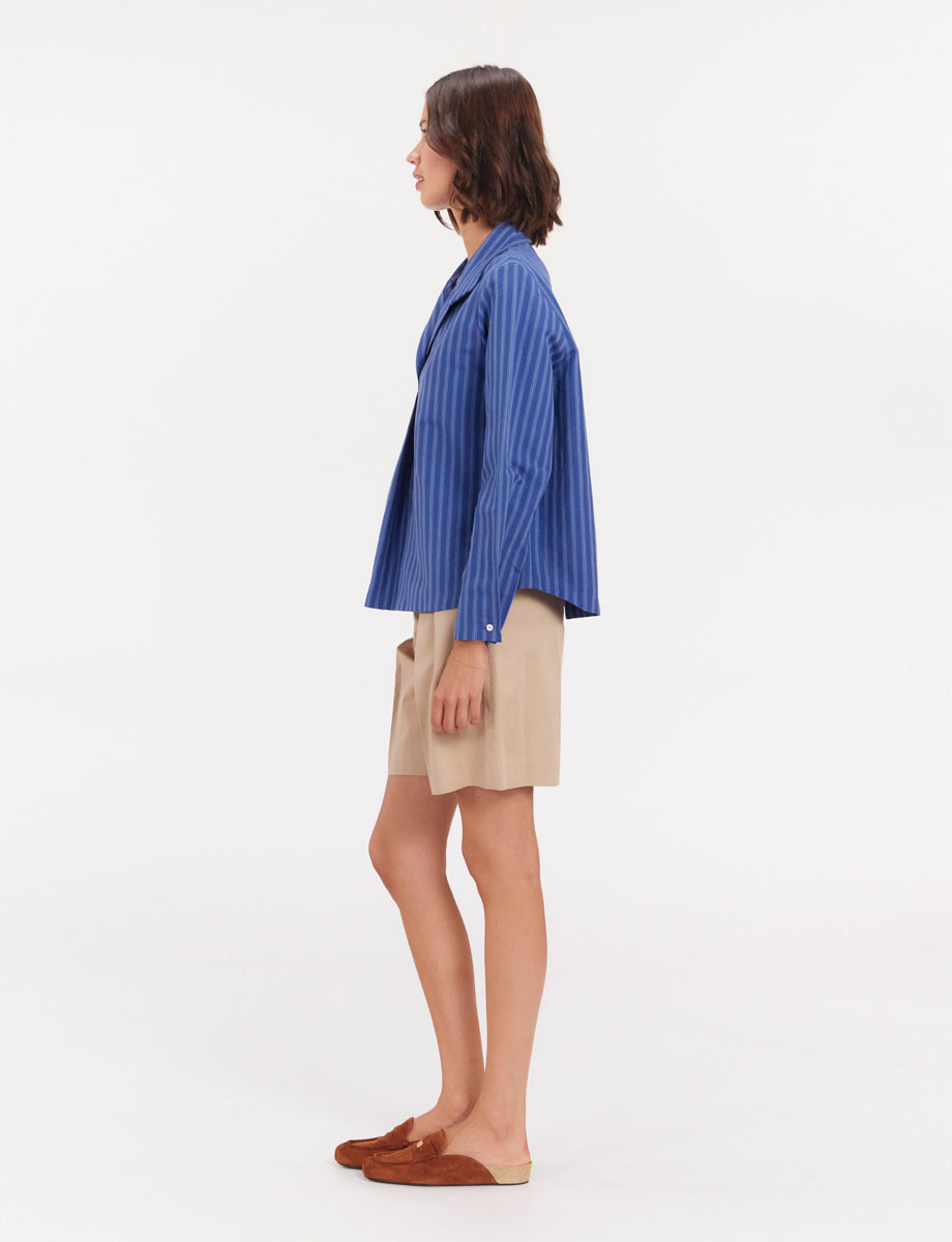 11qty RELIQUAT 80€ 6,3%  / Chemise oversize Noa en lin - Blue