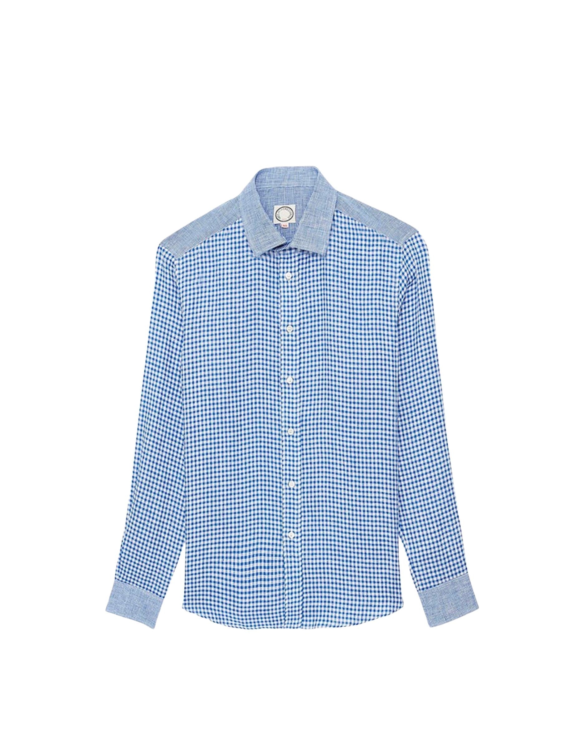 21qty RELIQUAT 65€ 0%  / Chemise Olivier en lin - Blue Vichy