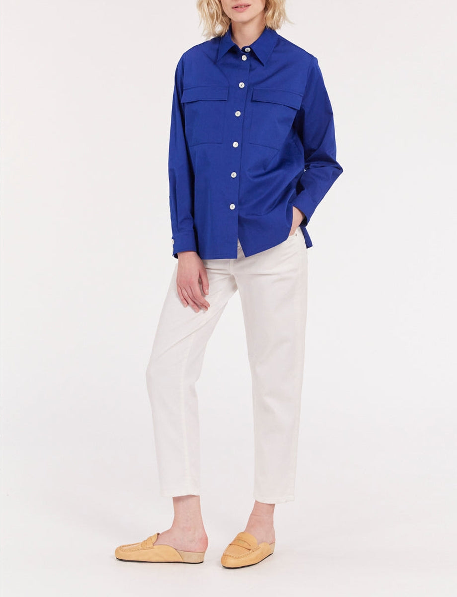 12qty RELIQUAT 80€ 0%  / Surchemise Chandler à poches - Blue