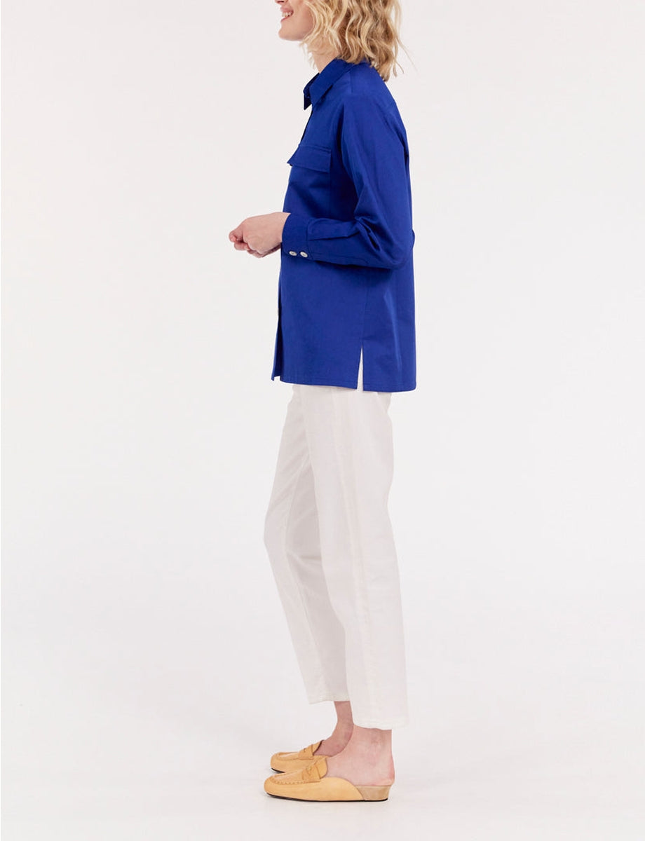12qty RELIQUAT 80€ 0%  / Surchemise Chandler à poches - Blue