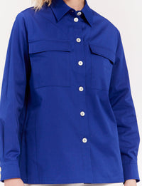 12qty RELIQUAT 80€ 0%  / Surchemise Chandler à poches - Blue