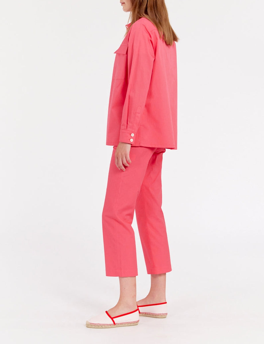 11qty RELIQUAT 80€ 0%  / Surchemise Chandler à poches - Pink