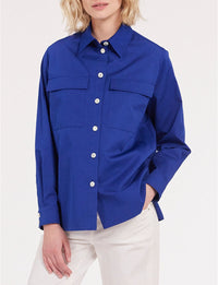 12qty RELIQUAT 80€ 0%  / Surchemise Chandler à poches - Blue