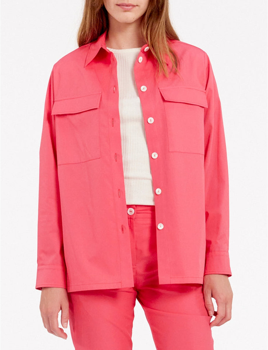 11qty RELIQUAT 80€ 0%  / Surchemise Chandler à poches - Pink