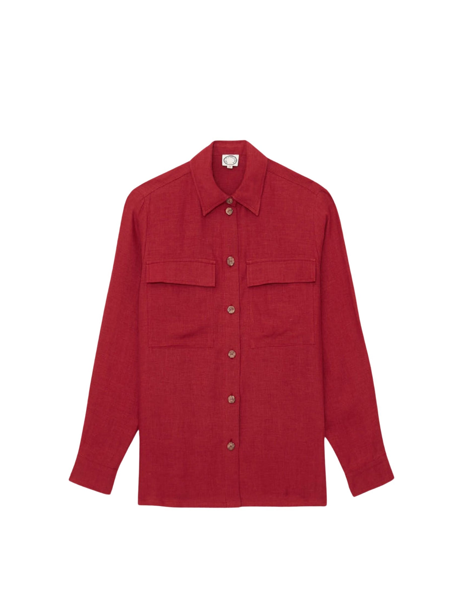 25qty RELIQUAT 95€ 0%  / Surchemise Chandler à poches en lin - Raspberry