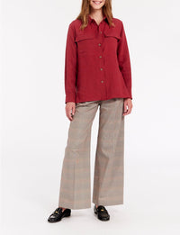 25qty RELIQUAT 95€ 0%  / Surchemise Chandler à poches en lin - Raspberry
