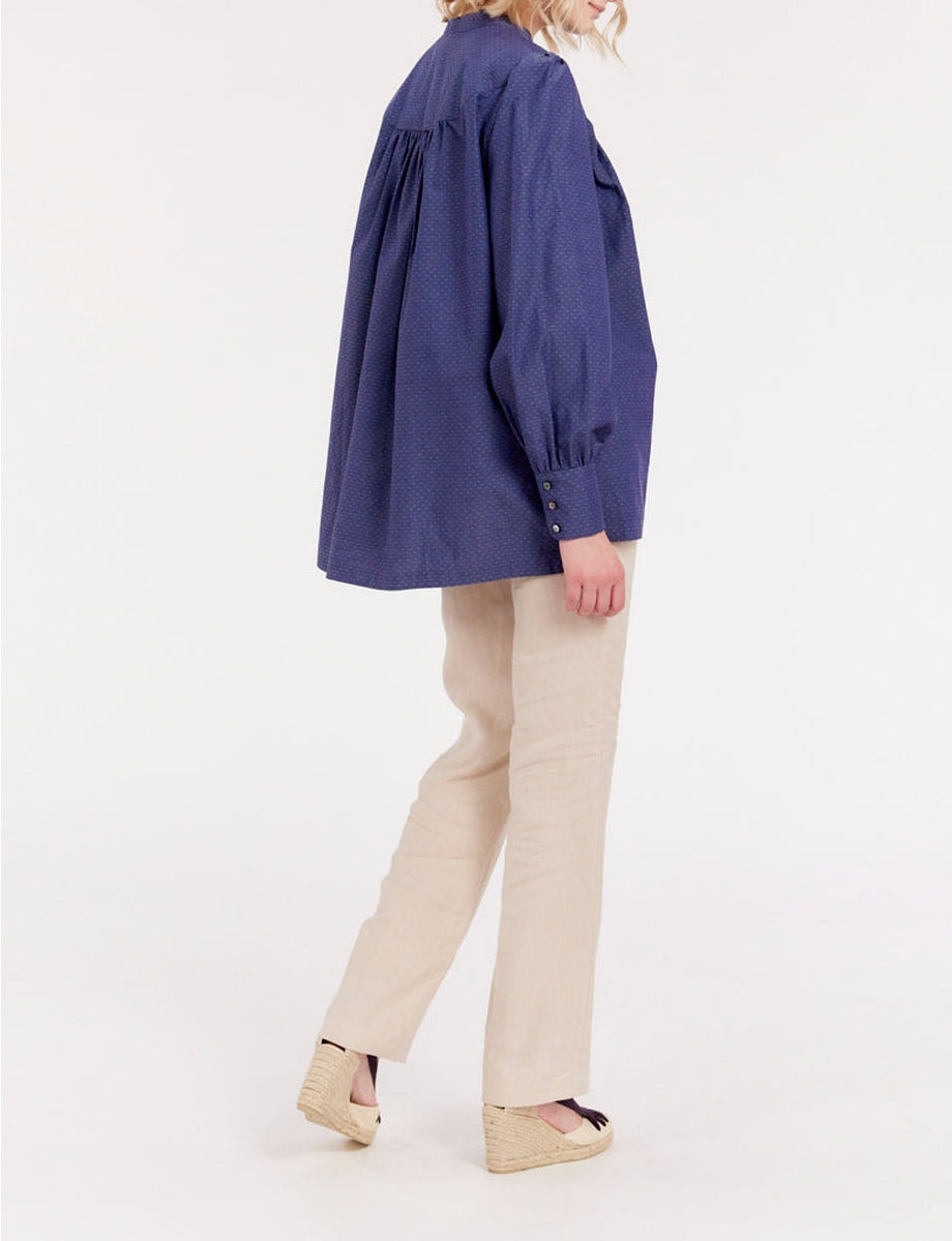 9qty RELIQUAT 95€ 7,7%  / Chemise plissée Ornella - Blue Denim