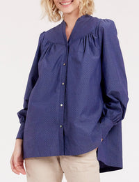 9qty RELIQUAT 95€ 7,7%  / Chemise plissée Ornella - Blue Denim