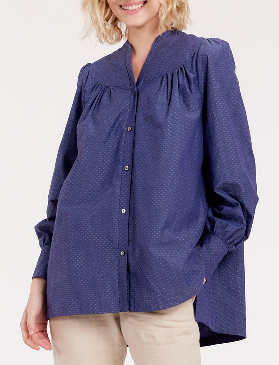 9qty RELIQUAT 95€ 7,7%  / Chemise plissée Ornella - Blue Denim