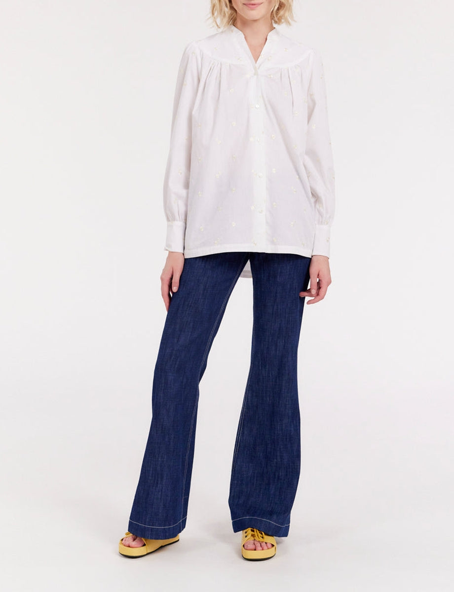 15qty RELIQUAT 95€ 0%  / Chemise plissée Ornella - White