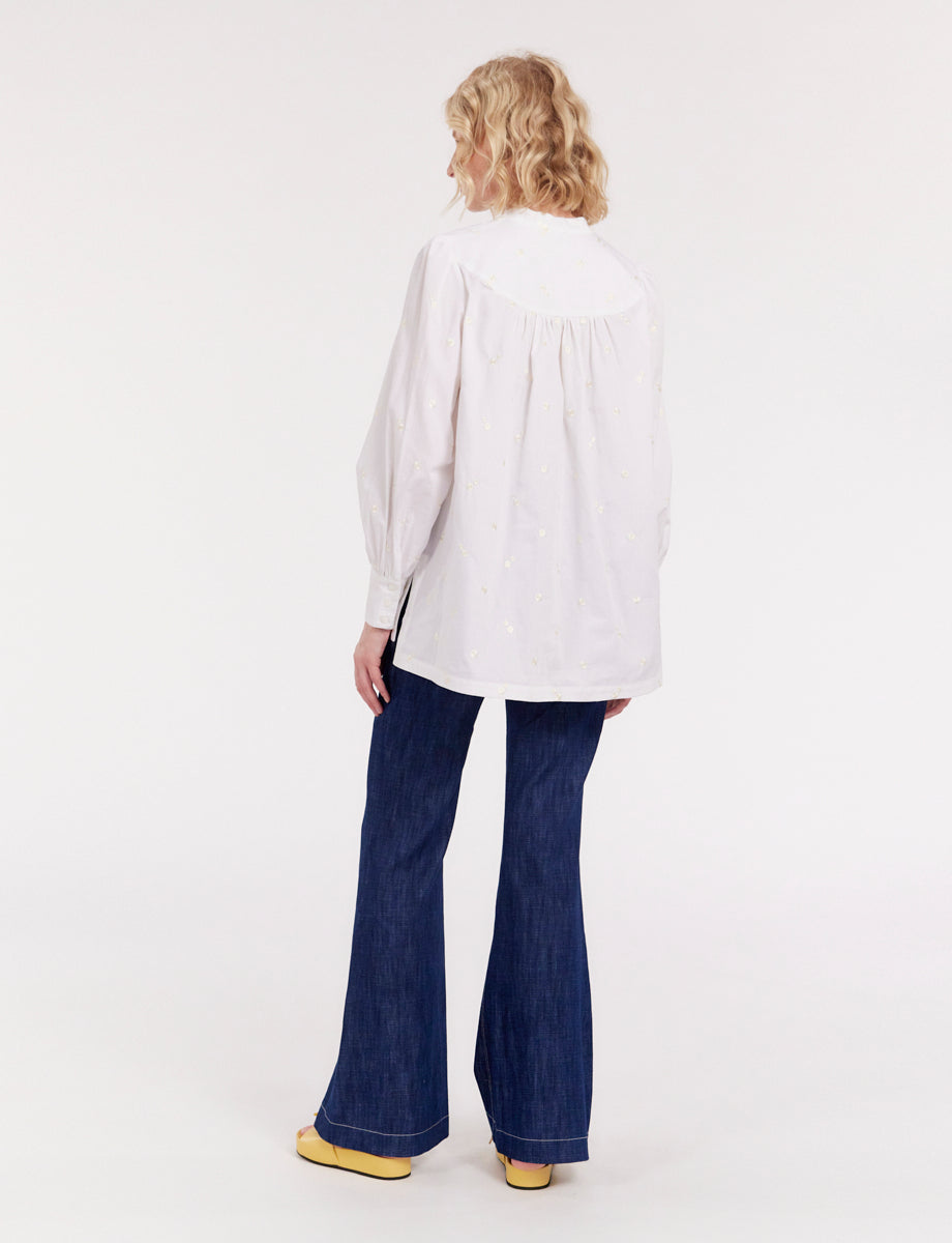15qty RELIQUAT 95€ 0%  / Chemise plissée Ornella - White