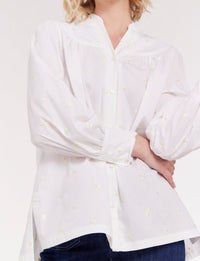 15qty RELIQUAT 95€ 0%  / Chemise plissée Ornella - White