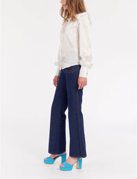 3qty RELIQUAT 95€ 0%  / Chemise à volants Laure en soie - White