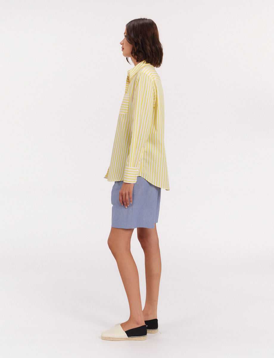 10qty RELIQUAT 50€ 6,7%  / Chemise droite Maureen - White Yellow