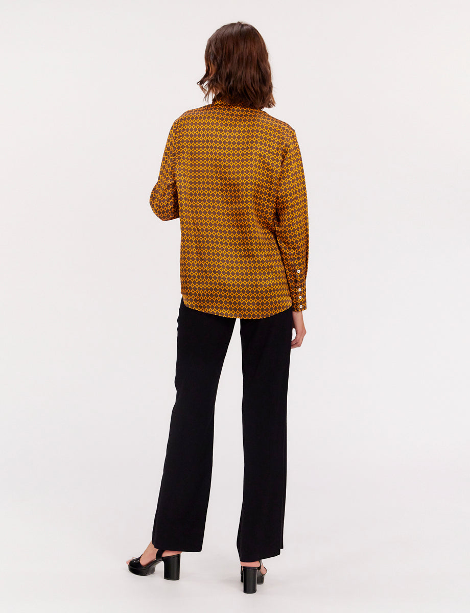 11qty RELIQUAT 95€ 20%  / Chemise droite Maureen en soie mélangée - Bellegarde