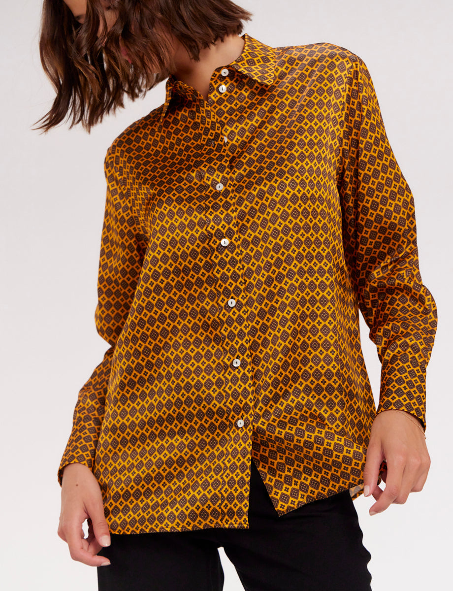 11qty RELIQUAT 95€ 20%  / Chemise droite Maureen en soie mélangée - Bellegarde