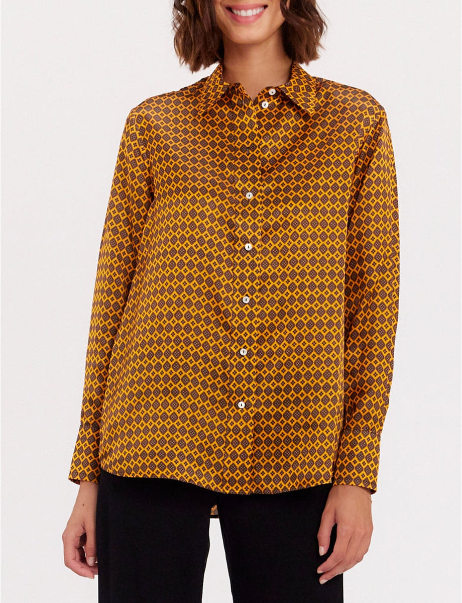 11qty RELIQUAT 95€ 20%  / Chemise droite Maureen en soie mélangée - Bellegarde