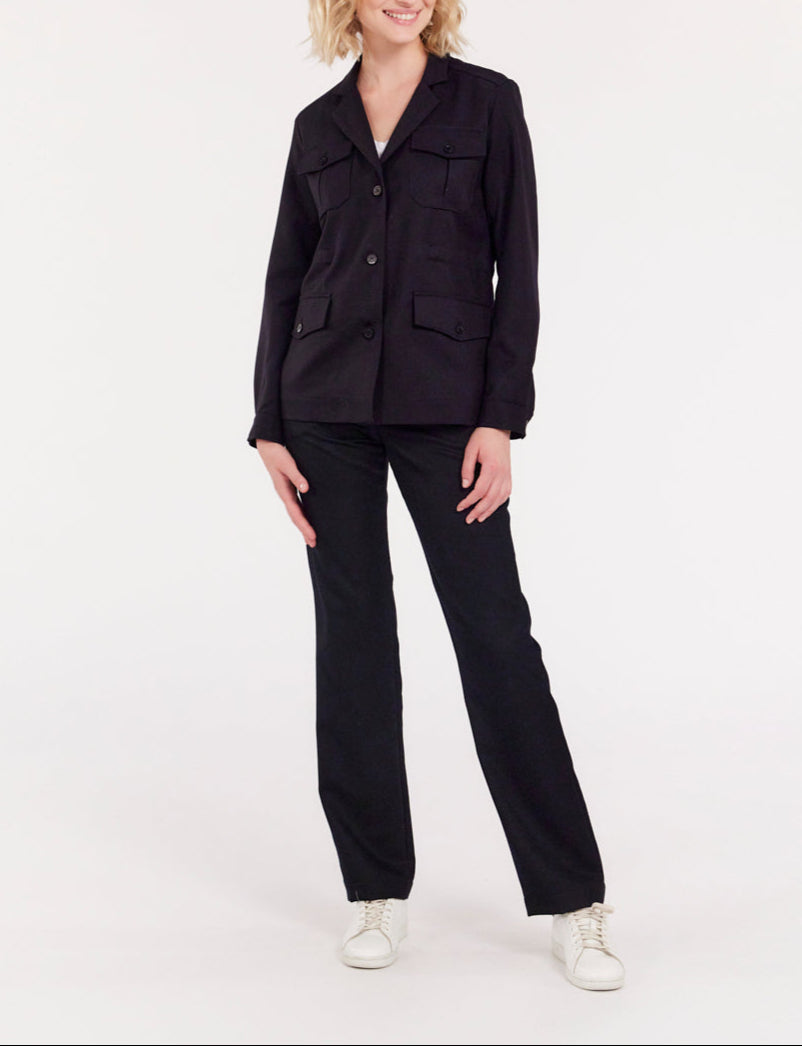 1qty RELIQUAT 120€ 66,7%  / Veste Flipper saharienne en laine - Blue Dark