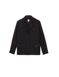 1qty RELIQUAT 120€ 66,7%  / Veste Flipper saharienne en laine - Blue Dark