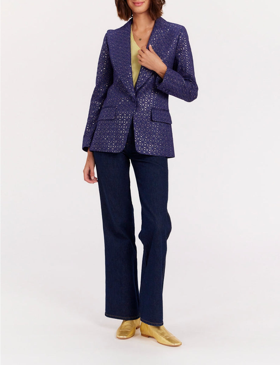 9qty RELIQUAT 120€ 7,7%  / Blazer Colombe cintrée - Blue Navy