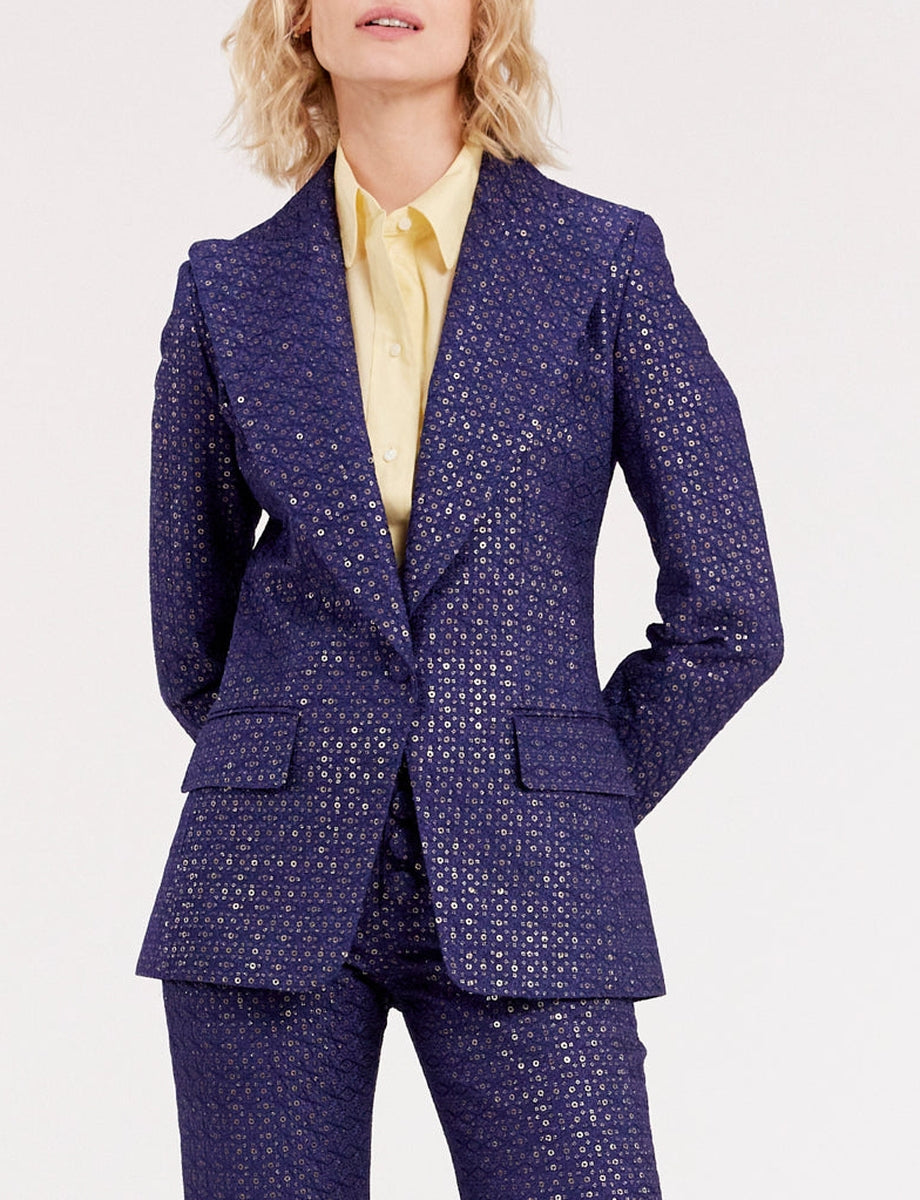 9qty RELIQUAT 120€ 7,7%  / Blazer Colombe cintrée - Blue Navy
