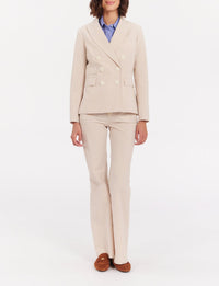 20qty RELIQUAT 120€ 4,2%  / Blazer Maurice à rayures - Ecru Peach