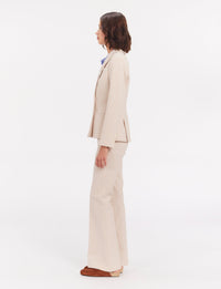 20qty RELIQUAT 120€ 4,2%  / Blazer Maurice à rayures - Ecru Peach
