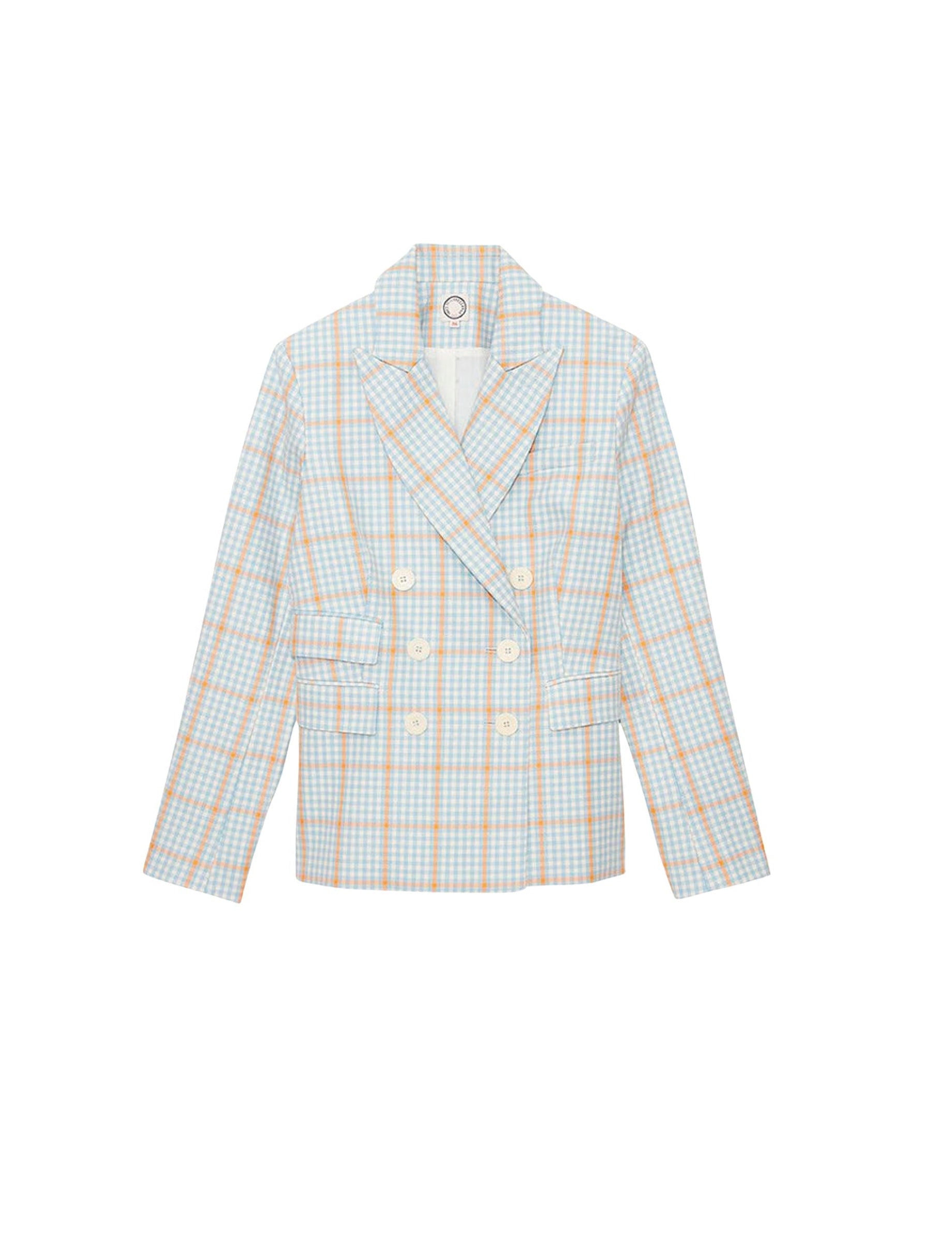 25qty RELIQUAT 120€ 14,3%  / Blazer boutonné Maurice - Blue Orange
